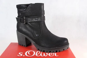 S.Oliver Boots Ankle Boots Black 25426 - Picture 1 of 8
