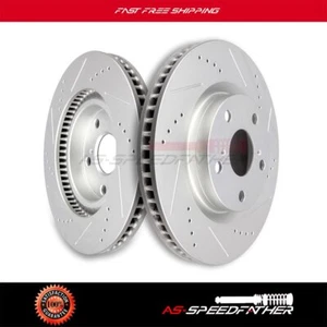 Front Brake Discs Rotors For Toyota Matrix S XR 2009-2010 Drill Slot 296mm - Bild 1 von 6