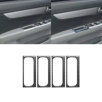 Cubierta interior de manija de puerta de fibra de carbono para Suzuki Grand Vitara 2006-2013 4 piezas Foto 1 de 4