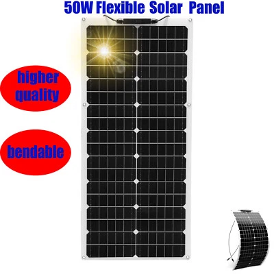 50W Flexible Solar Panel 12V Monocrystalline Solar PV Module For Car RV Boat - Bild 1 von 4