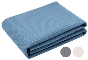 Kuscheldecke Sommerdecke Sofadecke Tagesdecke Waffelpique Baumwolle - Bild 1 von 20