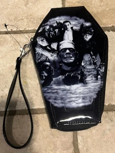 Rock Rebel Universal Monsters Coffin Wallet/Wristlet - Frankenstein, Dracula NEW - Picture 1 of 7