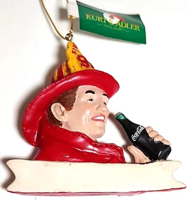 Coca-Cola Collectibles Kurt Adler Fireman Drinking a Coke NEW - Picture 1 of 5