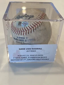 MLB Authenticated-Harrison Bader DOUBLE Off Nate Jones-Dylan Carlson 1st HR Game - Picture 1 of 12