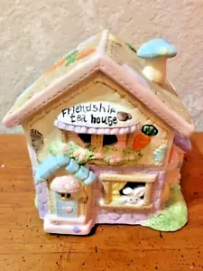 Gift Shop 4 Piece Patchwork Set (Lighted Porcelain House & Bunny Figurines) - Picture 1 of 12