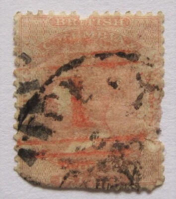 Canada Vancouver Island 2 rare 1862 Red 1 New Westminster San Francisco Cogwheel - Image 1 of 2