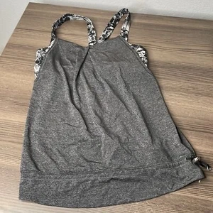 Tanque sin descanso Lululemon con sujetador floral talla 6 - Imagen 1 de 3