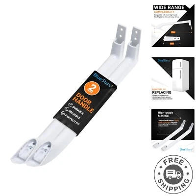 Juego de manijas de puerta de repuesto para refrigeradores Frigidaire - Pack de 2, fácil instalación Foto 1 de 4