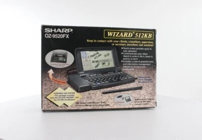 Vintage Sharp Wizard 512kb Data Organizer Day Planner Fax System (OZ-9520FX) - Image 1 of 3