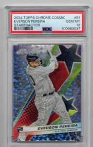2024 Topps Chrome Cosmic Everson Pereira Star Refractor #81 PSA 10 - Imagen 1 de 2
