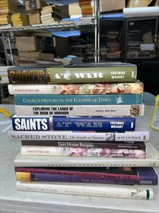 Lot 14 LDS Mormon Book Lot Vintage Latter-Day Saints Books Saints at War Swinton - Picture 1 of 17