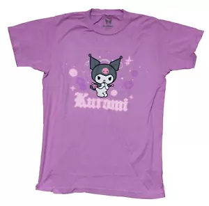 Kuromi Girls Juniors T-Shirt - Deviouos Smile in Magicla Symbols - Picture 1 of 1