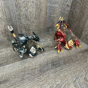 Mega Bloks Dragon Krystal Wars Vorgan Red Hairy Furry Monster Beast & Black Beas - Picture 1 of 7