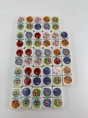 SpongeBob Squarepants Dominos Game Vintage 28 Piece Set Nickelodeon Cardinal - Image 1 of 4