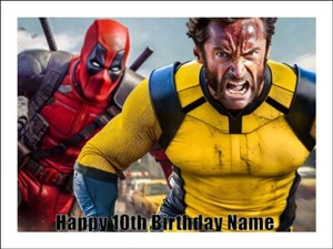 Wolverine & Deadpool Edible Cake Topper Icing Birthday Decoration (3 sizes) - Picture 1 of 6