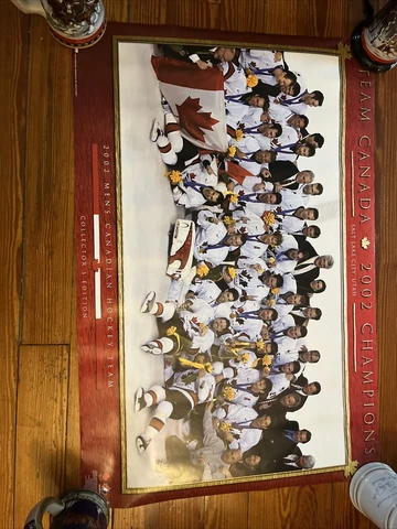 Team Canada Hockey GOLD MEDAL 2002 Salt Lake City Olympics 22x34 Wall POSTER Cover