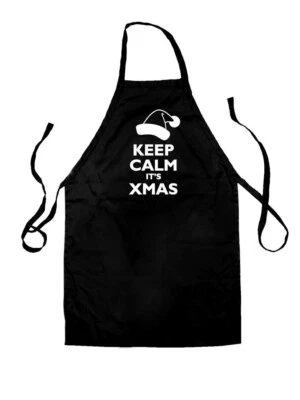 Keep Calm It's Natale - Unisex Bambini Grembiule - Babbo Segreto Divertente - Immagine 1 di 2