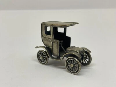 Modellino auto d'epoca aperta in argento brunito 800 UNOAERRE da collezione (B) - Immagine 1 di 4