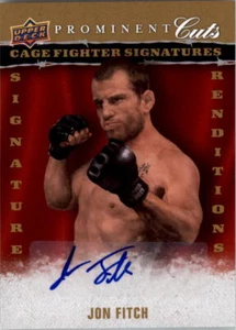 2009 UD Prominent Cuts Cage Fighter Sig Renditions #CFSRJF Jon Fitch AUTO - Picture 1 of 2