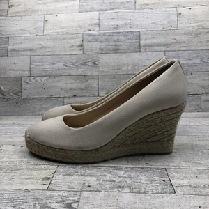 J. Crew Seville Espadrilles Wedges in Tan Canvas Size 7.5 - Picture 1 of 10