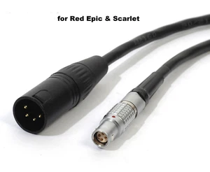 NUEVO CABLE DE ALIMENTACIÓN CONECTOR XLR 4 PINES PARA ROJO ÉPICO ESCARLATA - Imagen 1 de 1
