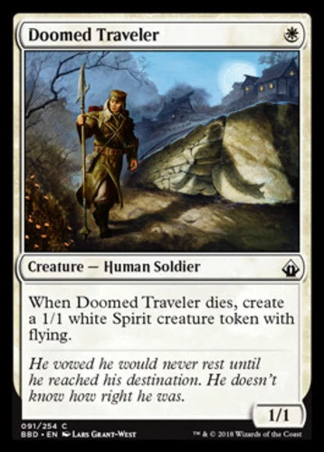 Doomed Traveler ~ Near Mint Battlebond MTG Magic UltimateMTG White Card - Image 1 of 1