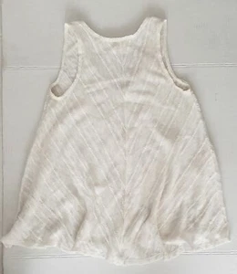 Meadow Rue Anthropologie Tank Top Women's Small Trapeze White Woven Pattern - Picture 1 of 3