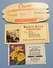 1920's-30's ADVERTISING BLOTTERS-Capco Pecans-Cleveland Quarries-Kinders Flowers
