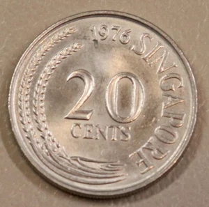 1976 Singapore 20 Cent Coin High Grade - Picture 1 of 2