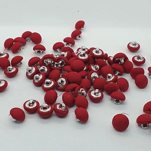 Abito cappotto camicia 12mm tessuto rivestito plastica acrilica bottoni rosso vino chiaro - Foto 1 di 1