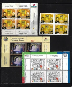Venezuela: 2009; to 2011, 4 different in block of 4, MNH, Miranda france EBV165a - Picture 1 of 2
