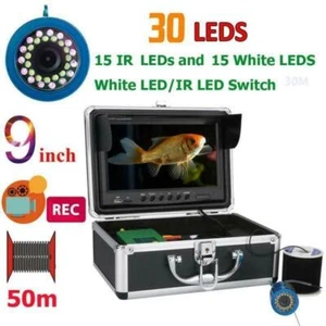 Telecamera pesca subacquea 9" 1000TVL HD video fish finder per pesca mare/fiume - Foto 1 di 11