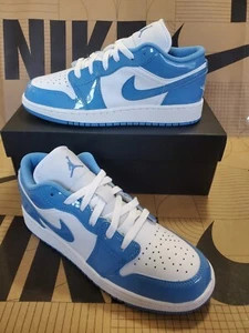 Nike Air Jordan 1 LOW SE (GS) White Legend  Blue  Size 6Y Women's Size 7.5 - Picture 1 of 7