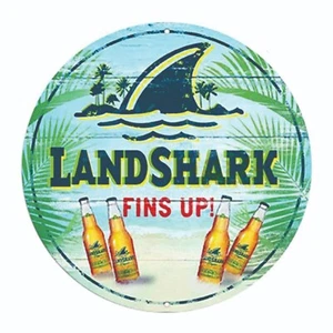 Pegatina para parachoques de calcomanía de cerveza Landshark Fins Up - Imagen 1 de 2