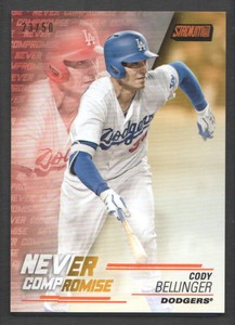2018 Stadium Club Baseball Never Compromise Orange #NC-CB Cody Bellinger 32/50