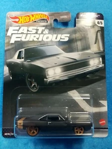 HOT WHEELS 2020 FAST & FURIOUS PREMIUM DODGE CHARGER 4/5 Matte Black New - Picture 1 of 12