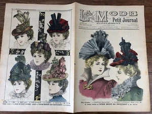 Zeitschrift LA MODE DU PETIT JOURNAL 1898 Nr 10 + Muster Muster ROCK NEU - Bild 1 von 3