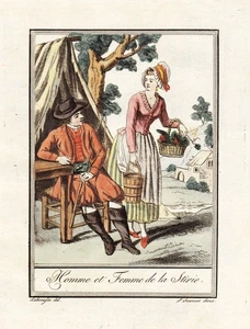 Steiermark Österreich Trachten costume engraving Kupferstich Grasset 1780 - Picture 1 of 1