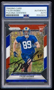 Tyler Higbee signiert 2016 Panini Prizm rot weiß blau Disco Rookie Karte #246-PSA - Bild 1 von 2
