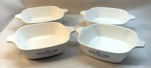 4er Set Vintage CORNING WARE P-41 PETITE PFANNEN - blaues Kornblumenmuster - Bild 1 von 3