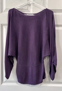 Silk Assets Diane von Furstenberg Damen kleiner Pullover Oberteil Dolmanärmel lila - Bild 1 von 9