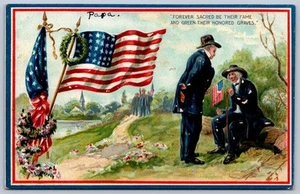 K24/ Patriotic Postcard c1910 Civil War Veteran G.A.R. Soldier Memorial 494 - Picture 1 of 4