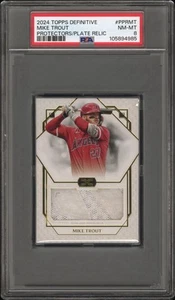 2024 Topps Definitive Protectors at the Plate Mike Trout Relic 25/25 PSA 8 - Bild 1 von 2