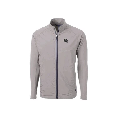 Pittsburgh Steelers Helmet Men's Cutter And Buck Full Zip Up Jacket NFL Gray - Image 1 of 4