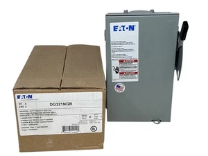 Eaton DG321NGB General Duty Safety Switch 30A, 240V, 4-Wire Fusible, Type 1, New - Picture 1 of 11