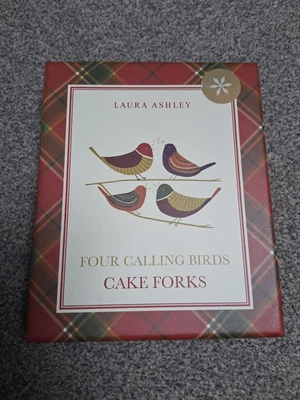 Laura Ashley Four Calling Birds Cake Forks - Image 1 of 2