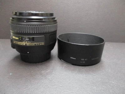 Nikon Nikkor AF-S 50mm f/1.4 Lens & LENS HOOD & FILTER Nikon USA MINT #US662664 - Image 1 of 4