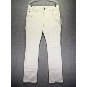 Hudson Jeans Womens 31 White Beth Mid Rise Baby Boot Cut Stretch Denim - Picture 1 of 11