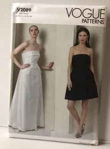 Vogue Sewing Patterns 2089 Misses Dress in Two Lengths. Sizes 14-22 New. - Picture 1 of 2