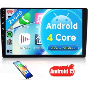 Autoradio 9" 2+64GB Android 15 Carplay GPS Navi WIFI Bluetooth MP5 Radio 2Din - Foto 1 di 15